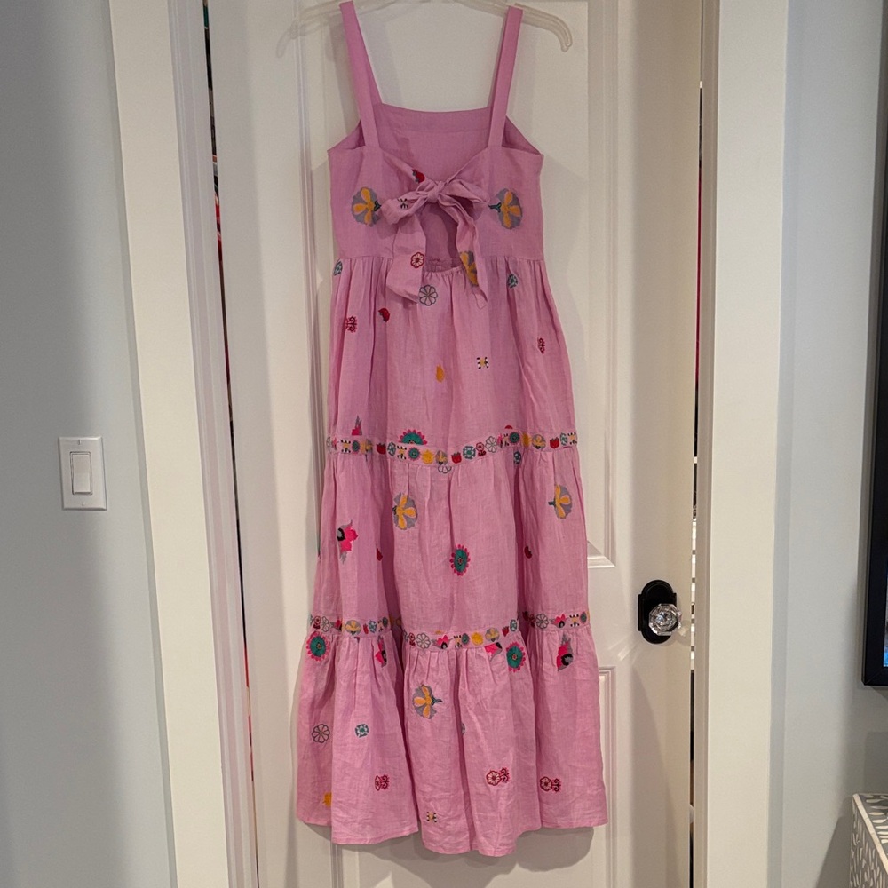 Pink Floral Embroidered Maxi Dress - NWT - Picture 3 of 5